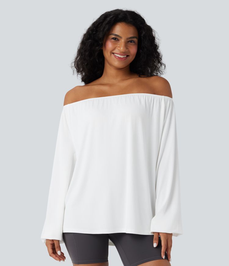 One Shoulder Long Sleeve Yoga Sports Top