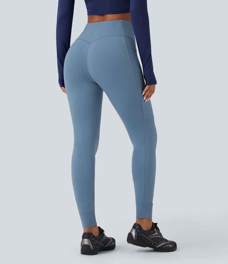 SoftlyZero™ Plush High Waisted Drawstring Hiking Joggers with Pockets