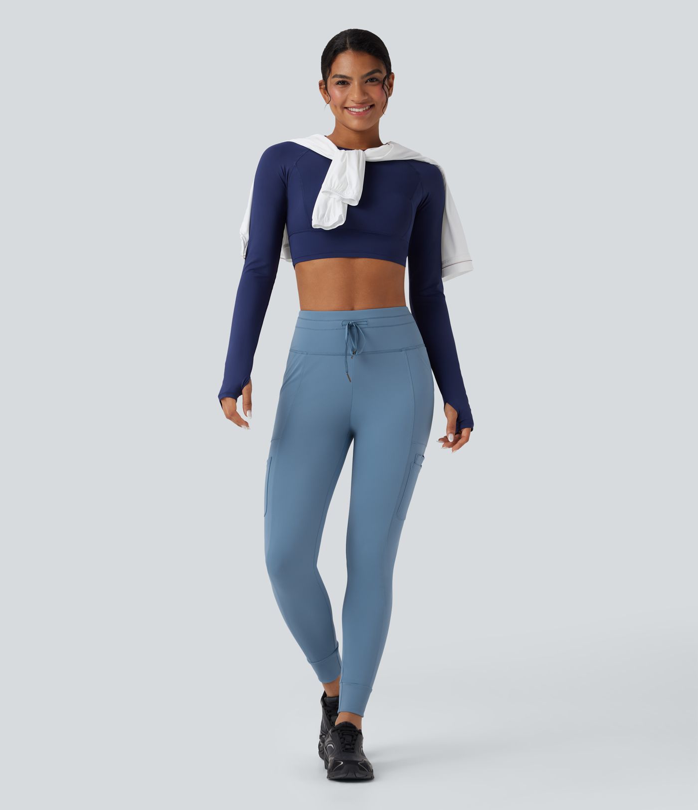 SoftlyZero™ Plush High Waisted Drawstring Hiking Joggers with Pockets