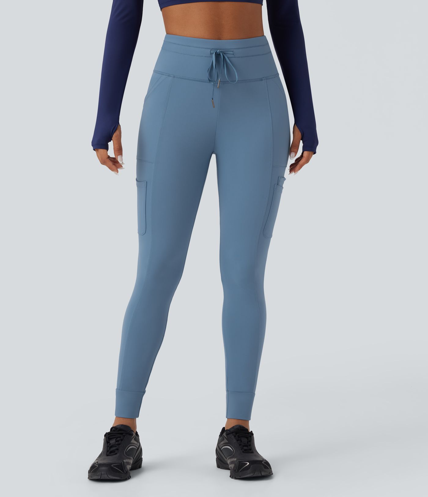 SoftlyZero™ Plush High Waisted Drawstring Hiking Joggers with Pockets