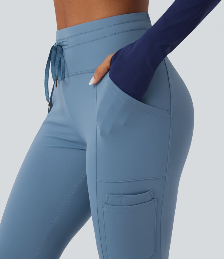 SoftlyZero™ Plush High Waisted Drawstring Hiking Joggers with Pockets