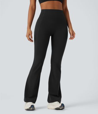 Halara UltraSculpt™ High Waisted Tummy Control Butt Lifting Scrunch Shaping Yoga Bootcut Leggings with Pockets