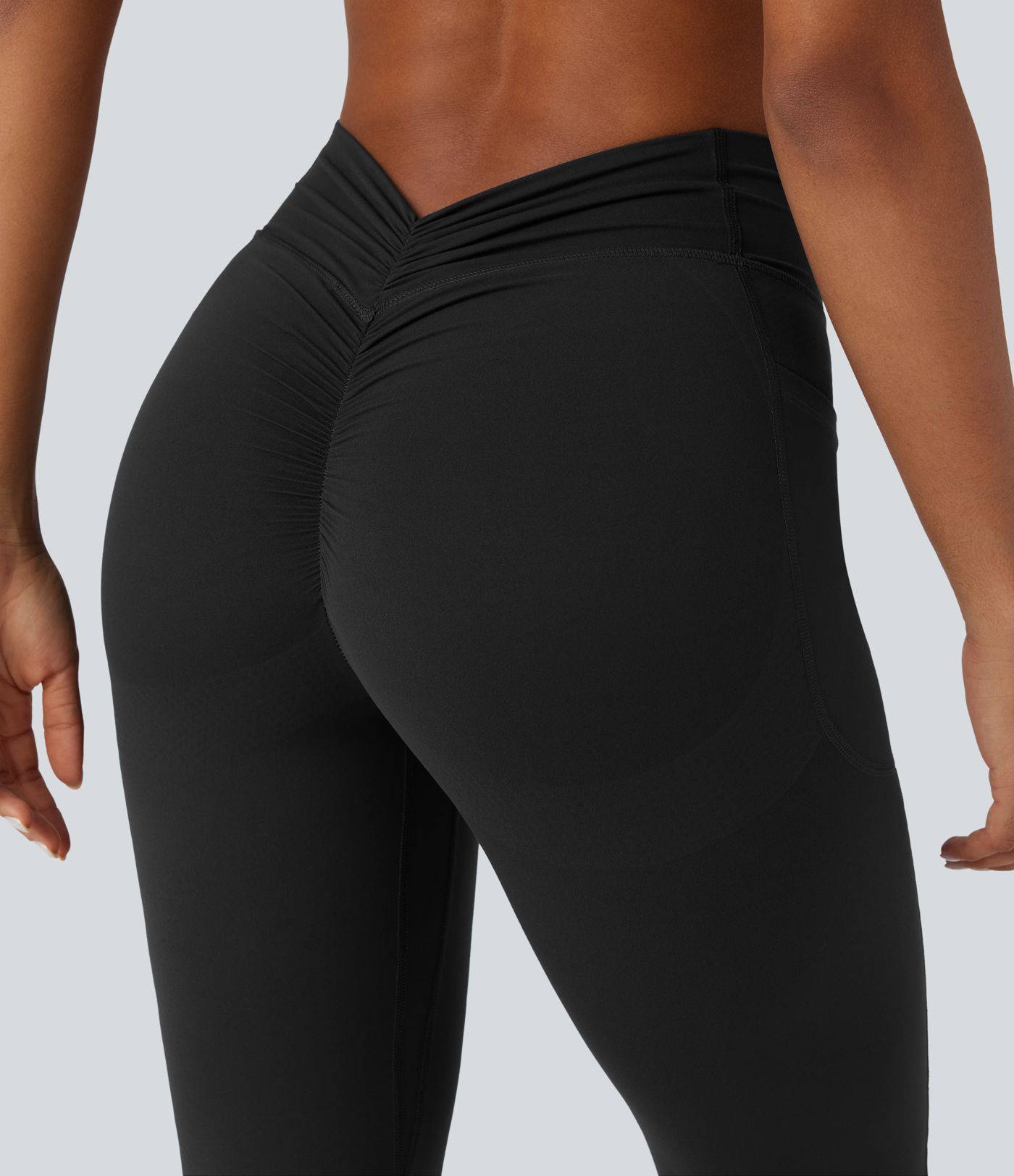 Halara UltraSculpt™ High Waisted Tummy Control Butt Lifting Scrunch Shaping Yoga Bootcut Leggings with Pockets