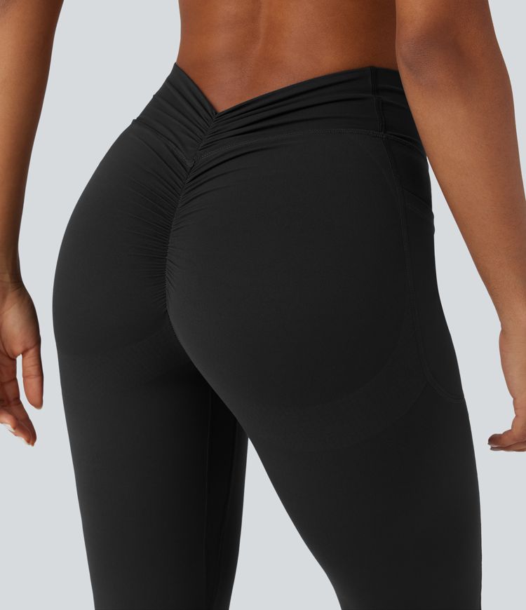 Halara UltraSculpt™ High Waisted Tummy Control Butt Lifting Scrunch Shaping Yoga Bootcut Leggings with Pockets