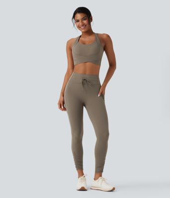 Halara UltraSculpt™ High Waisted Drawstring Tummy Control Yoga Leggings with Pockets