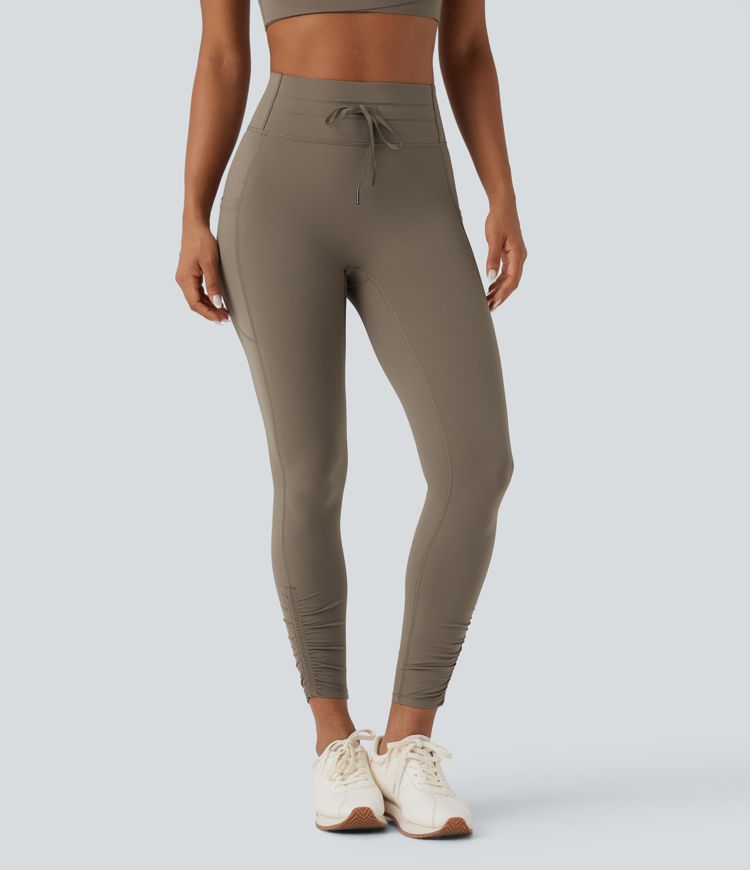 Halara UltraSculpt™ SoCinched High Waisted Drawstring Tummy Control Yoga Leggings with Pockets