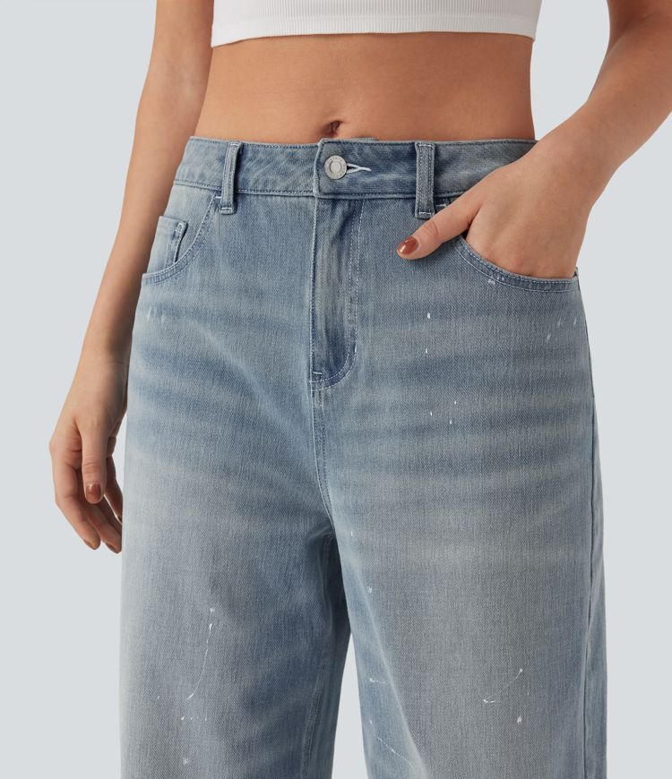 Halara Flex™ Mid Rise Casual Flowy Jeans with Pockets