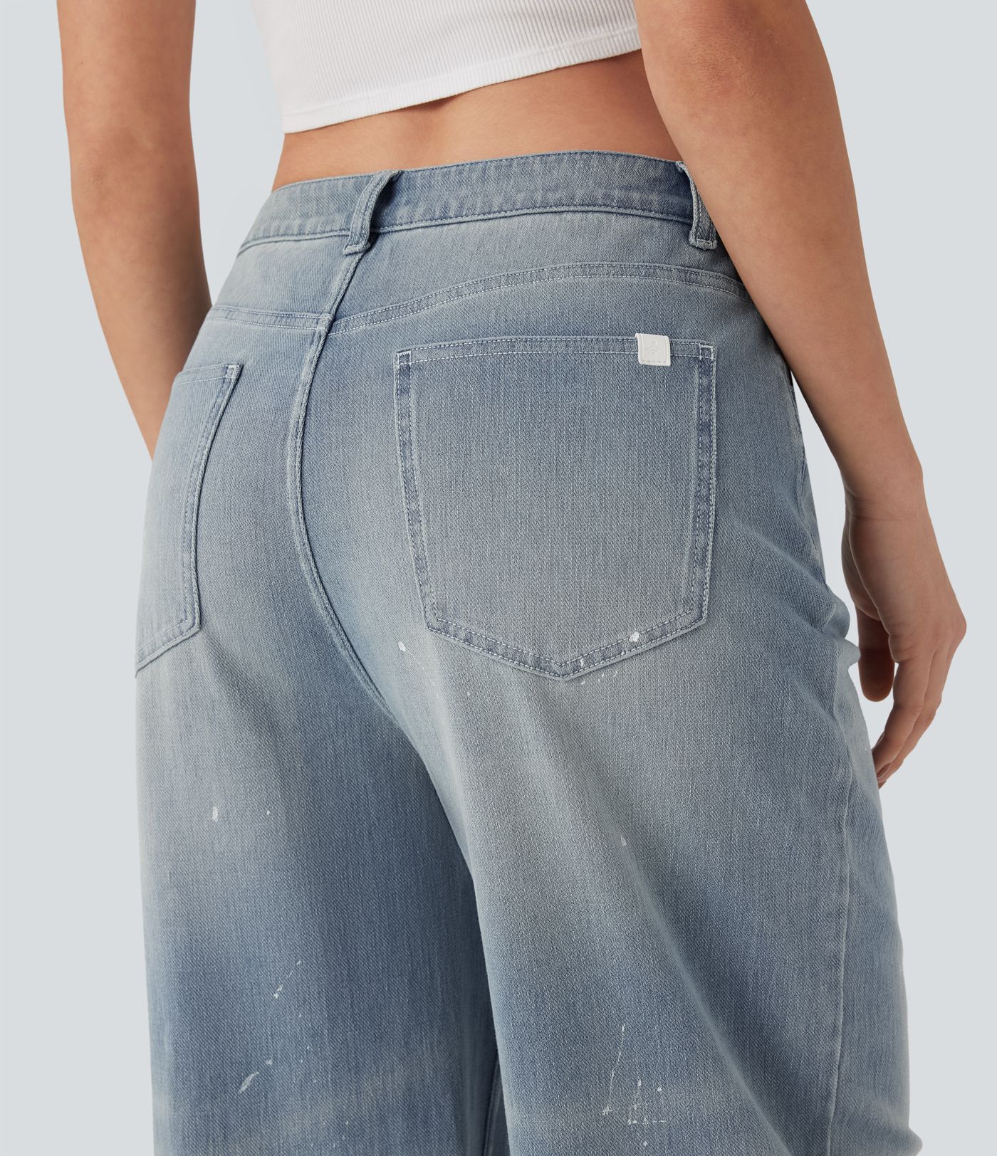 Halara Flex™ Mid Rise Casual Flowy Jeans with Pockets