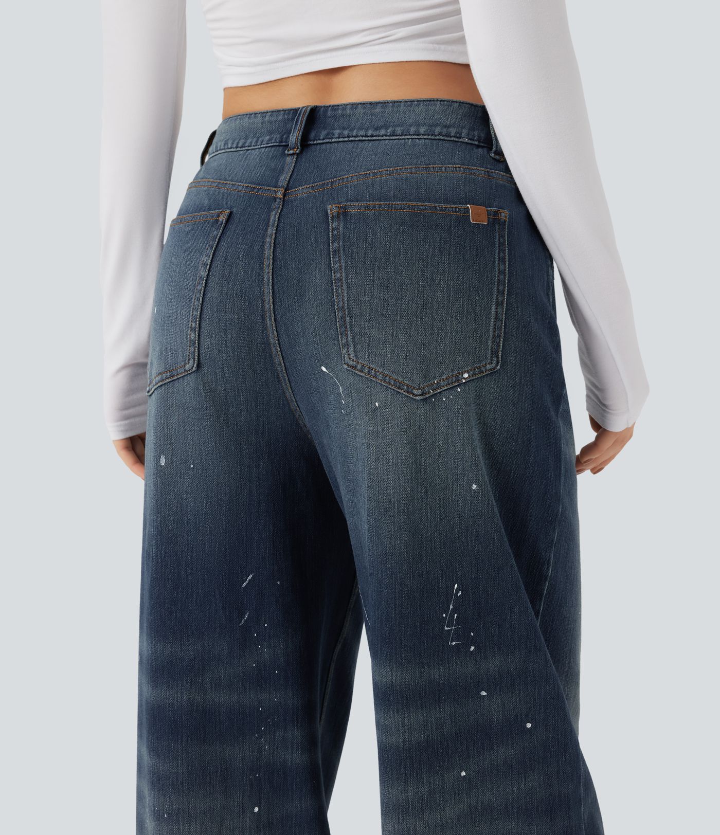 Halara Flex™ Mid Rise Casual Flowy Jeans with Pockets