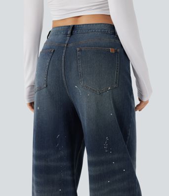 Halara Flex™ Mid Rise Casual Flowy Jeans with Pockets