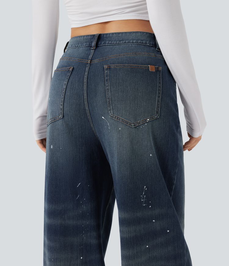 Halara Flex™ Mid Rise Casual Flowy Jeans with Pockets