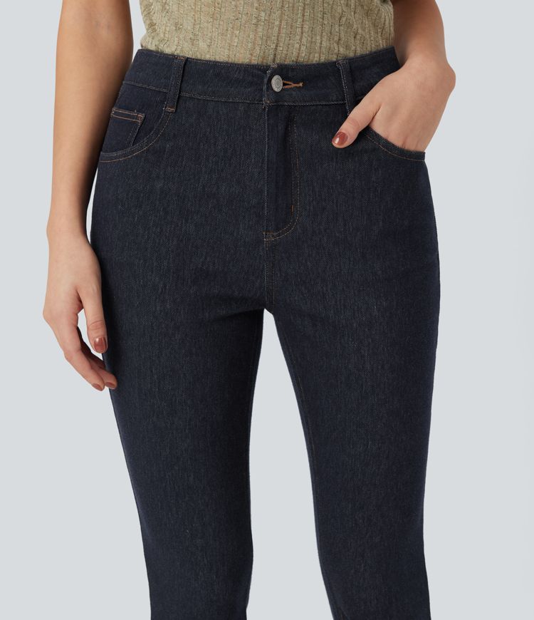 Halara Flex™ Water-Repellent Oil-Resistant Mid Rise Casual Skinny Jeans with Pockets