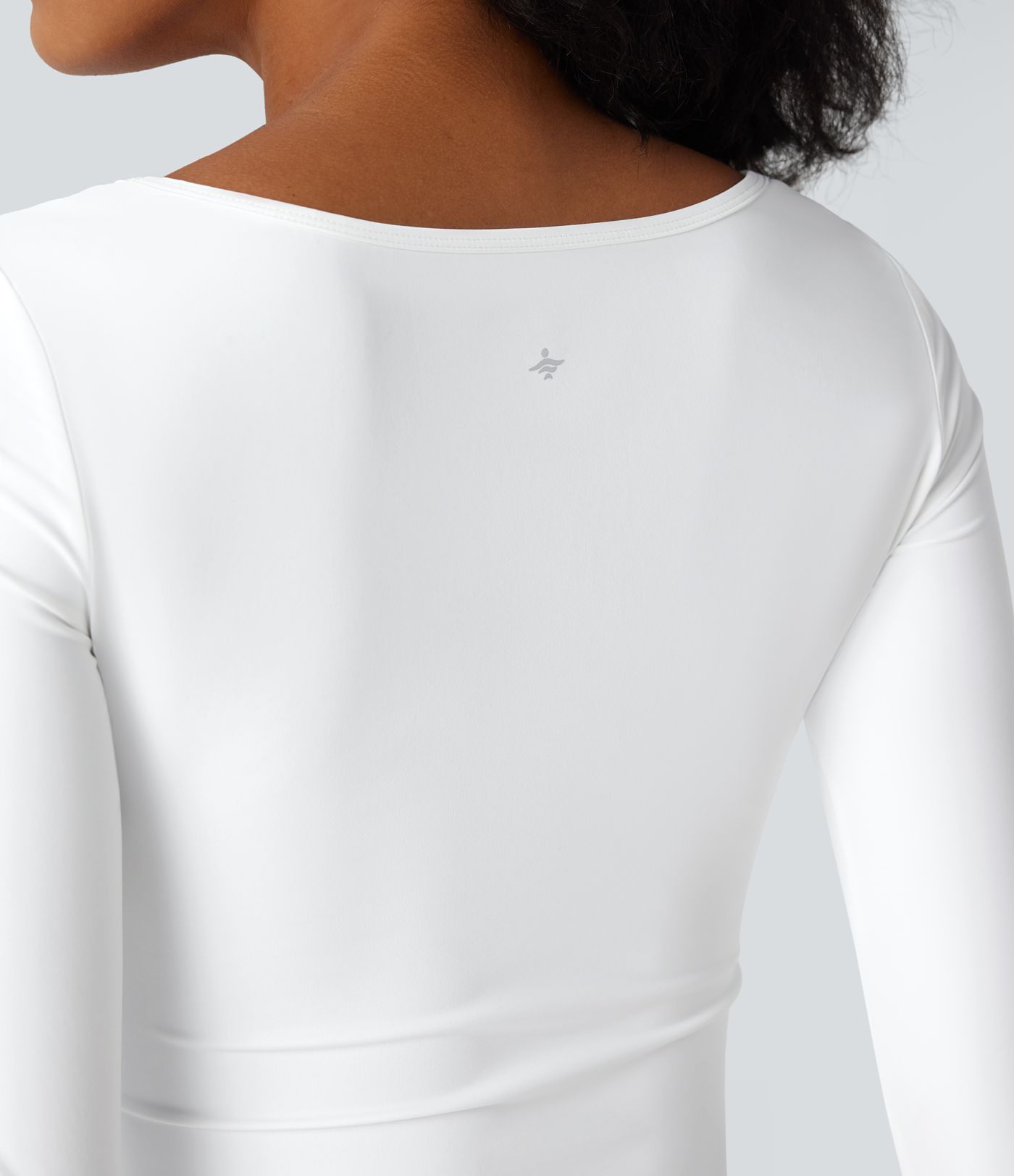 SoftlyZero™ Prozračna sportska majica s kvadratnim izrezom, dugih rukava, nabrana, s učinkom hlađenja