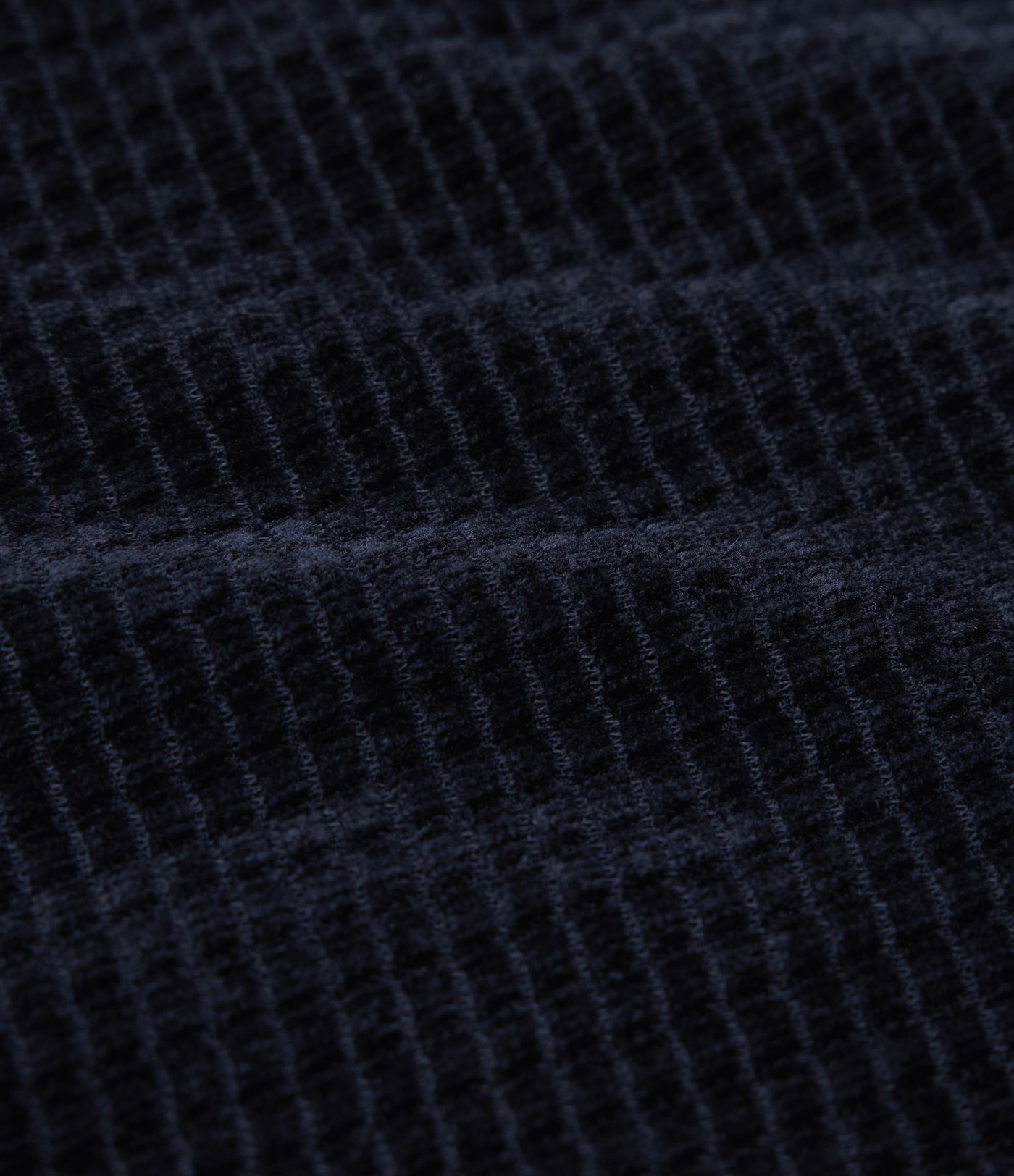 Lässige Jogginghose aus Chenille-Waffel mit hohem Bund, Seitentaschen und Kordelzug