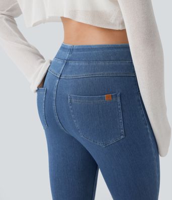 Halara Flex™ High Waisted Pocket Denim Capri Casual Leggings