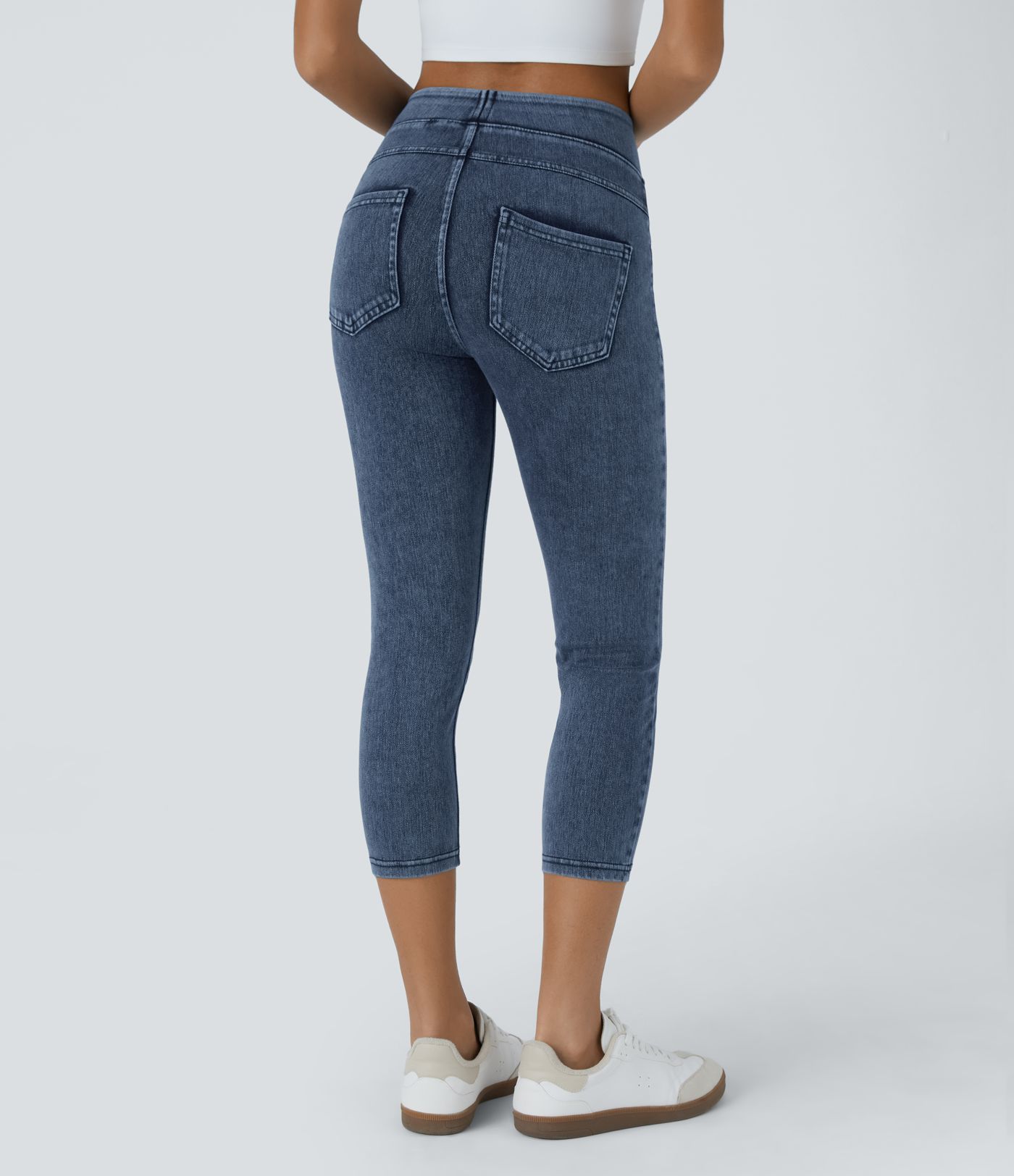 Halara Flex™ High Waisted Pocket Denim Capri Casual Leggings
