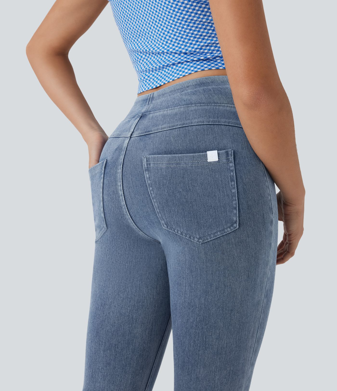 Halara Flex™ High Waisted Pocket Denim Capri Casual Leggings
