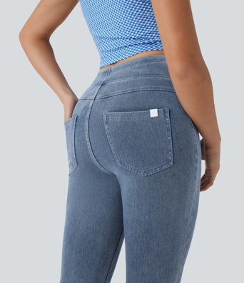 Halara Flex™ High Waisted Pocket Denim Capri Casual Leggings