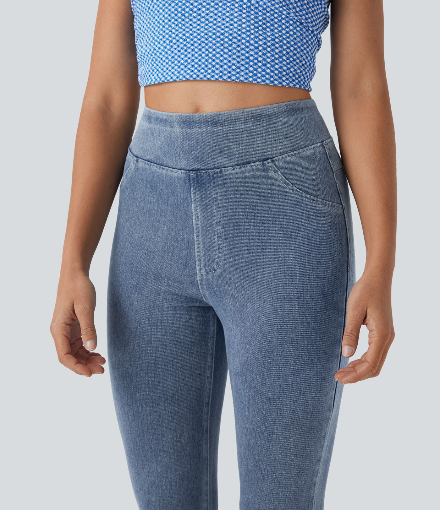 Halara Flex™ High Waisted Pocket Denim Capri Casual Leggings