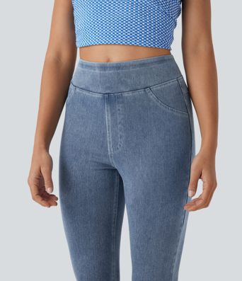 Halara Flex™ High Waisted Pocket Denim Capri Casual Leggings