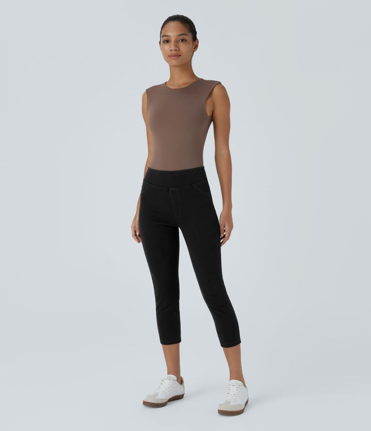 Halara Flex™ High Waisted Pocket Denim Capri Casual Leggings