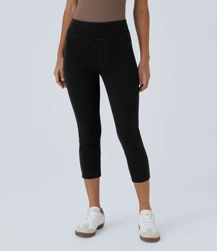Halara Flex™ High Waisted Pocket Denim Capri Casual Leggings