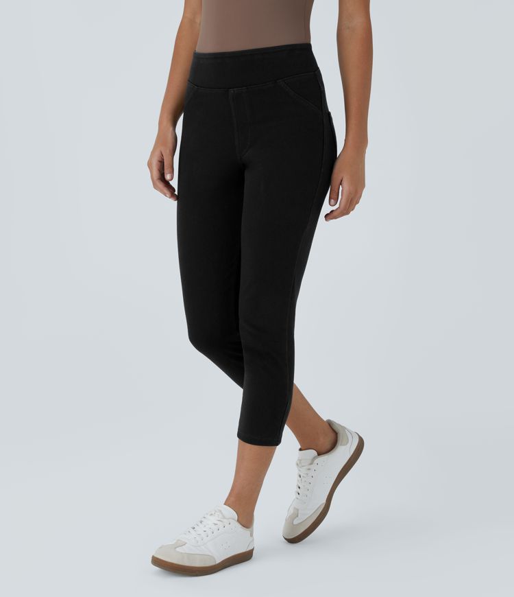 Halara Flex™ High Waisted Pocket Denim Capri Casual Leggings
