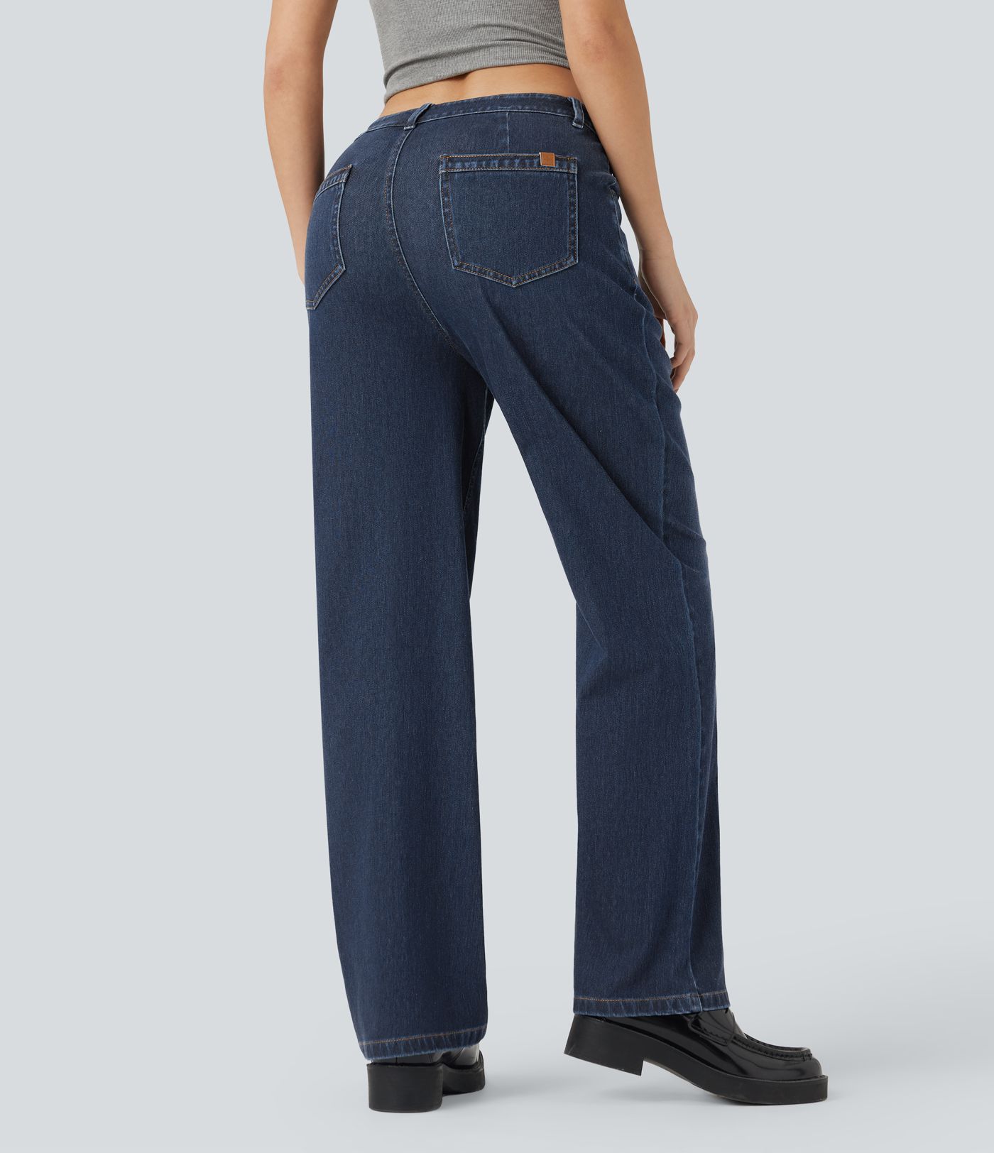 Halara Flex™ High Waisted Straight Leg Casual Jeans with Pockets