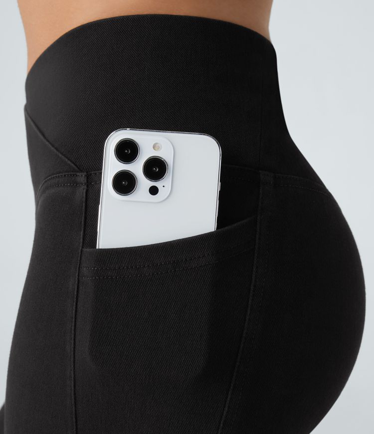 Halara Flex™ Jegging Travail Capri Tricoté Extensible Lavé Poche Latérale Croisée