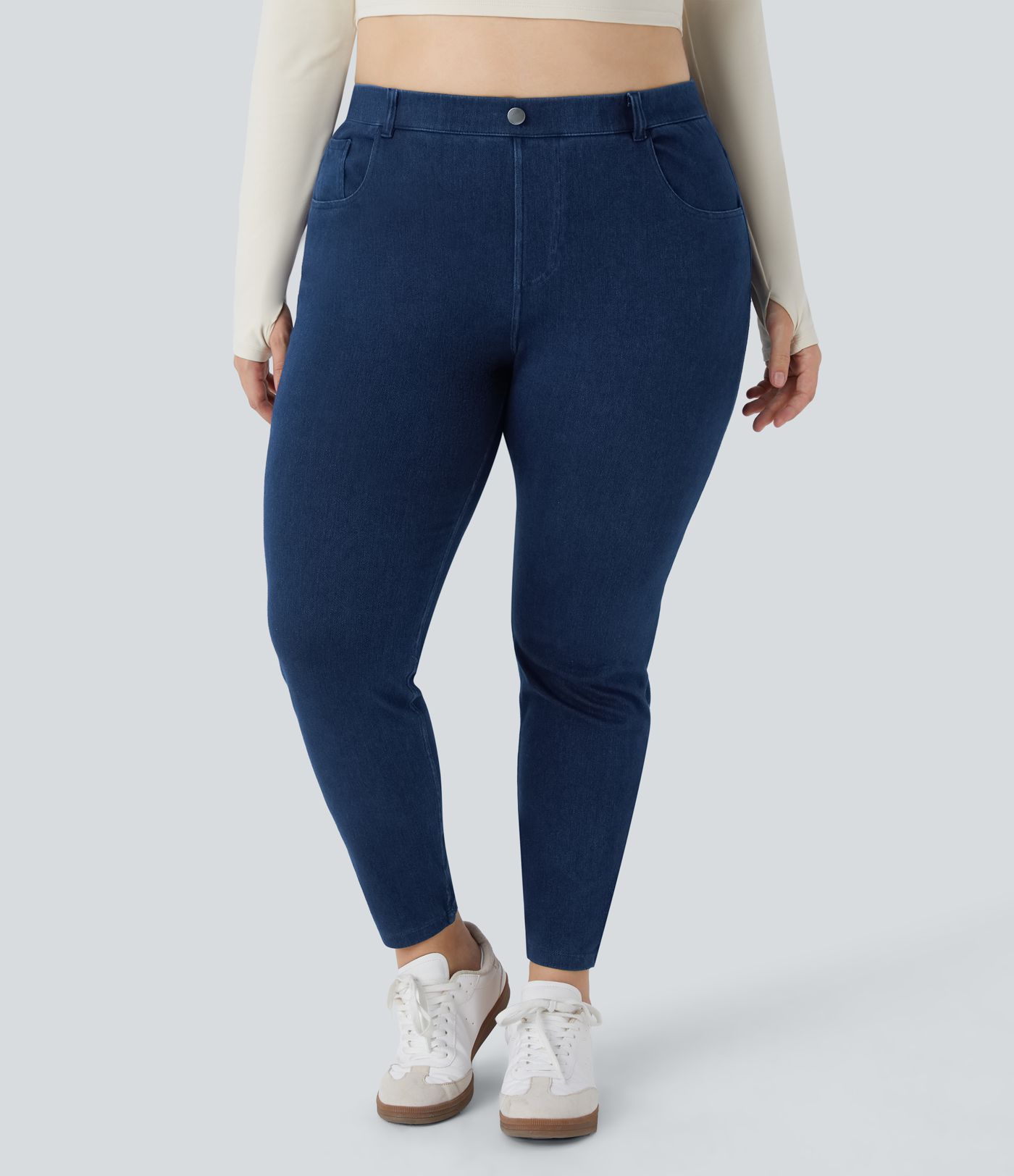 Halara Flex™ High Waisted Pockets Denim Work 7/8 Plus Size Leggings