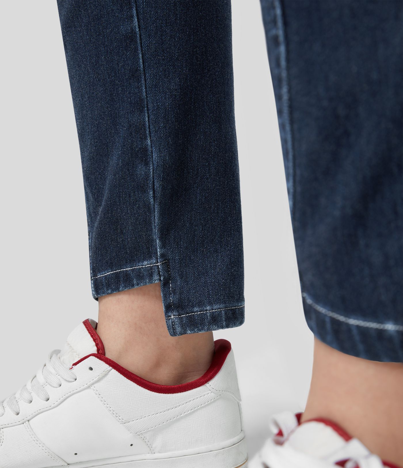 Halara Flex™ Jean Skinny Grande Taille Casual en Tricot Extensible Taille Mi-Haute avec Bouton et Fermeture Éclair et Plusieurs Poches