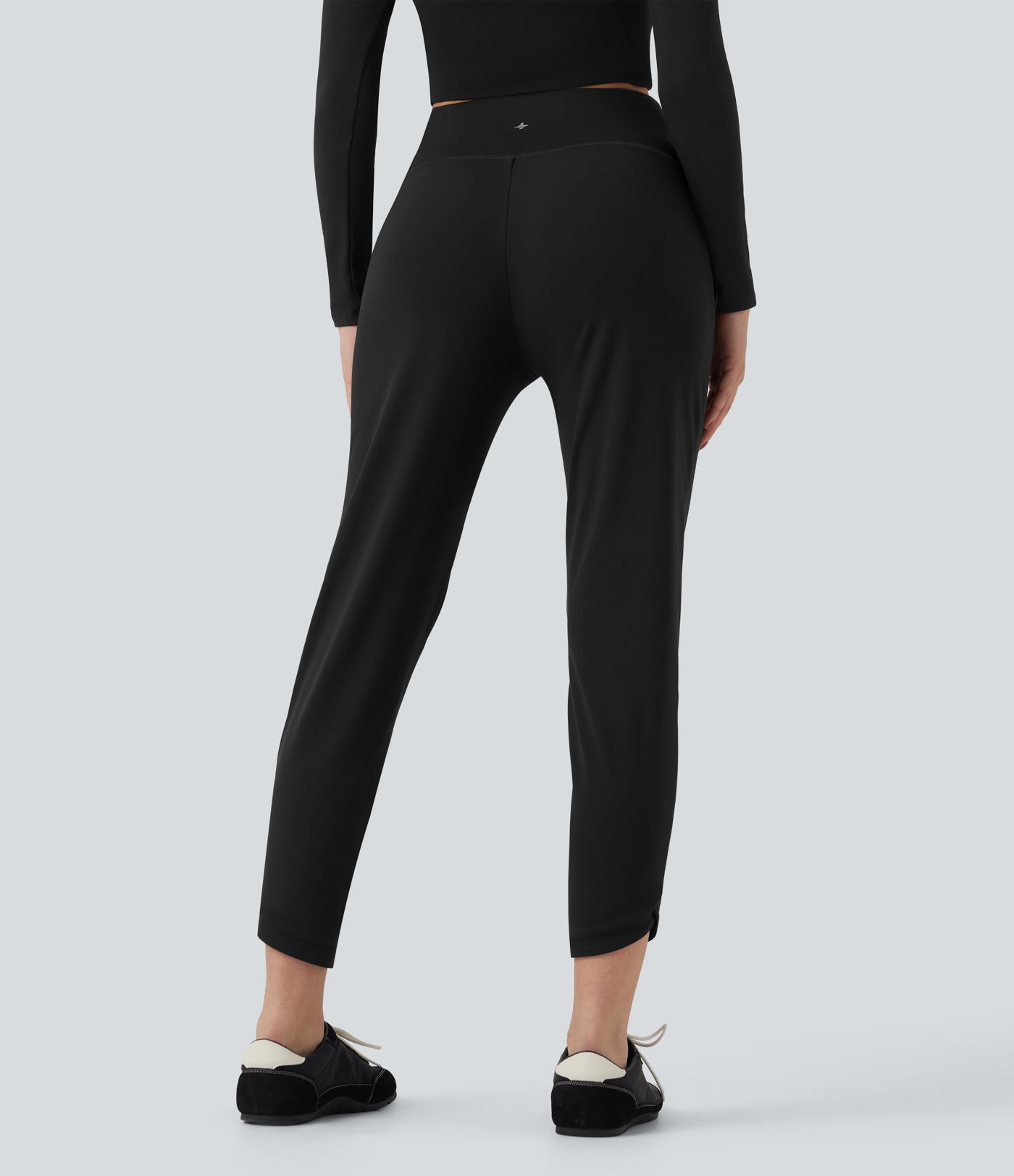 DayStretch High Waisted Crossover Tapered Casaul Pants with Pockets