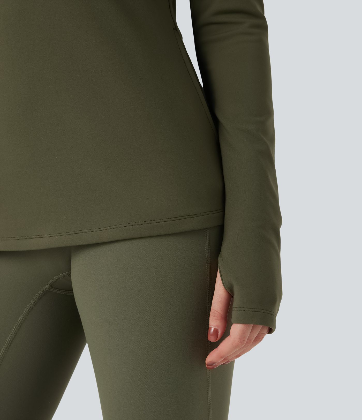 Sudadera polar de senderismo con capucha manga larga agujeros para los pulgares y bolsillos