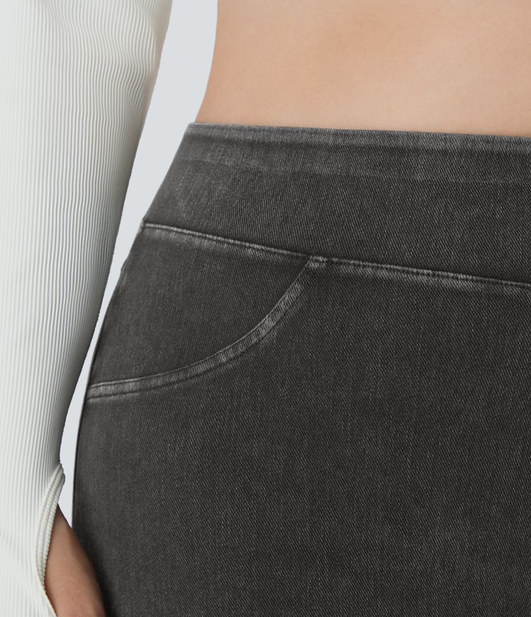 Halara Flex™ High Waisted Pocket Denim Plus Size Casual Leggings