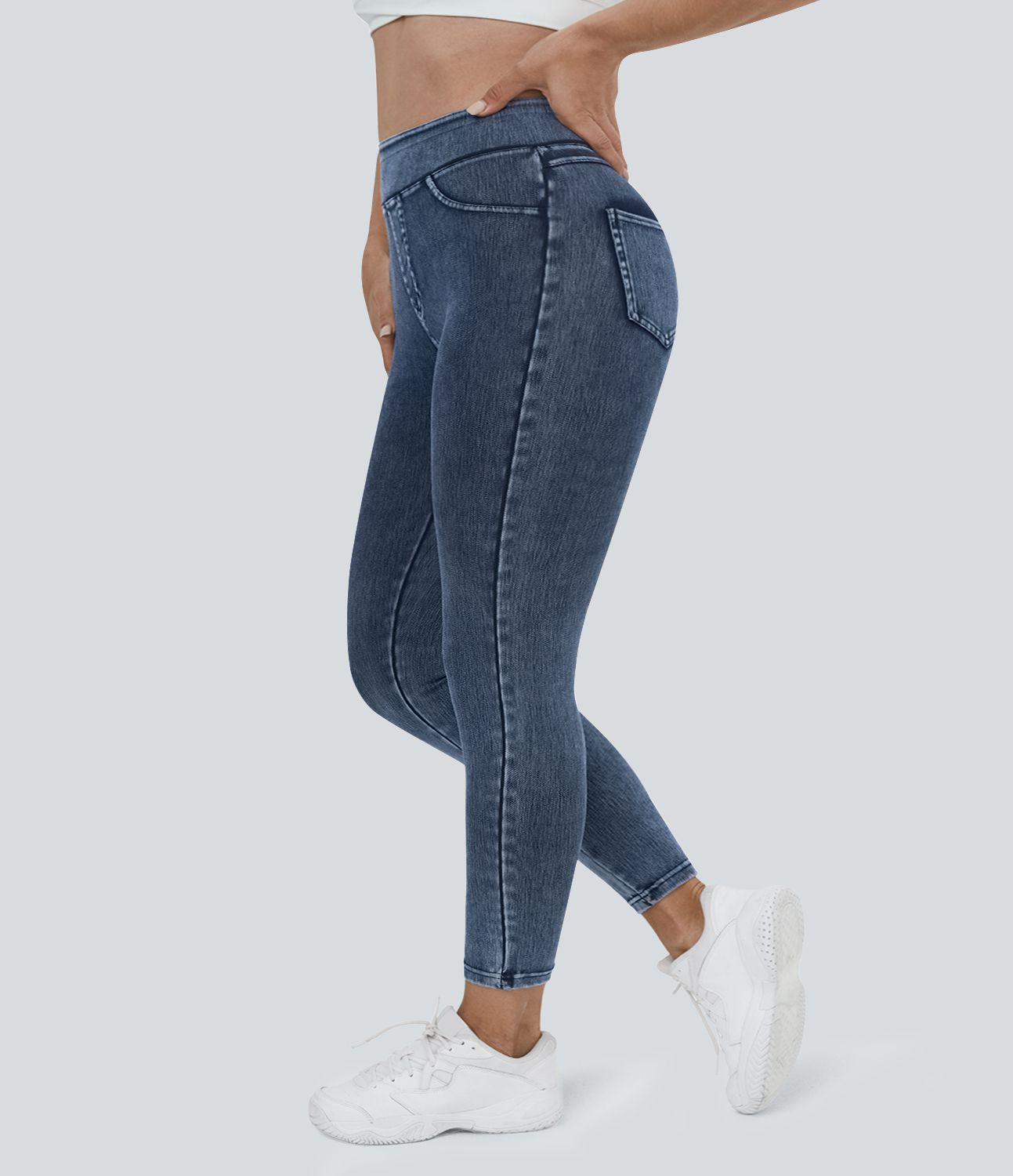 Halara Flex™ High Waisted Pocket Denim Plus Size Women Casual Leggings