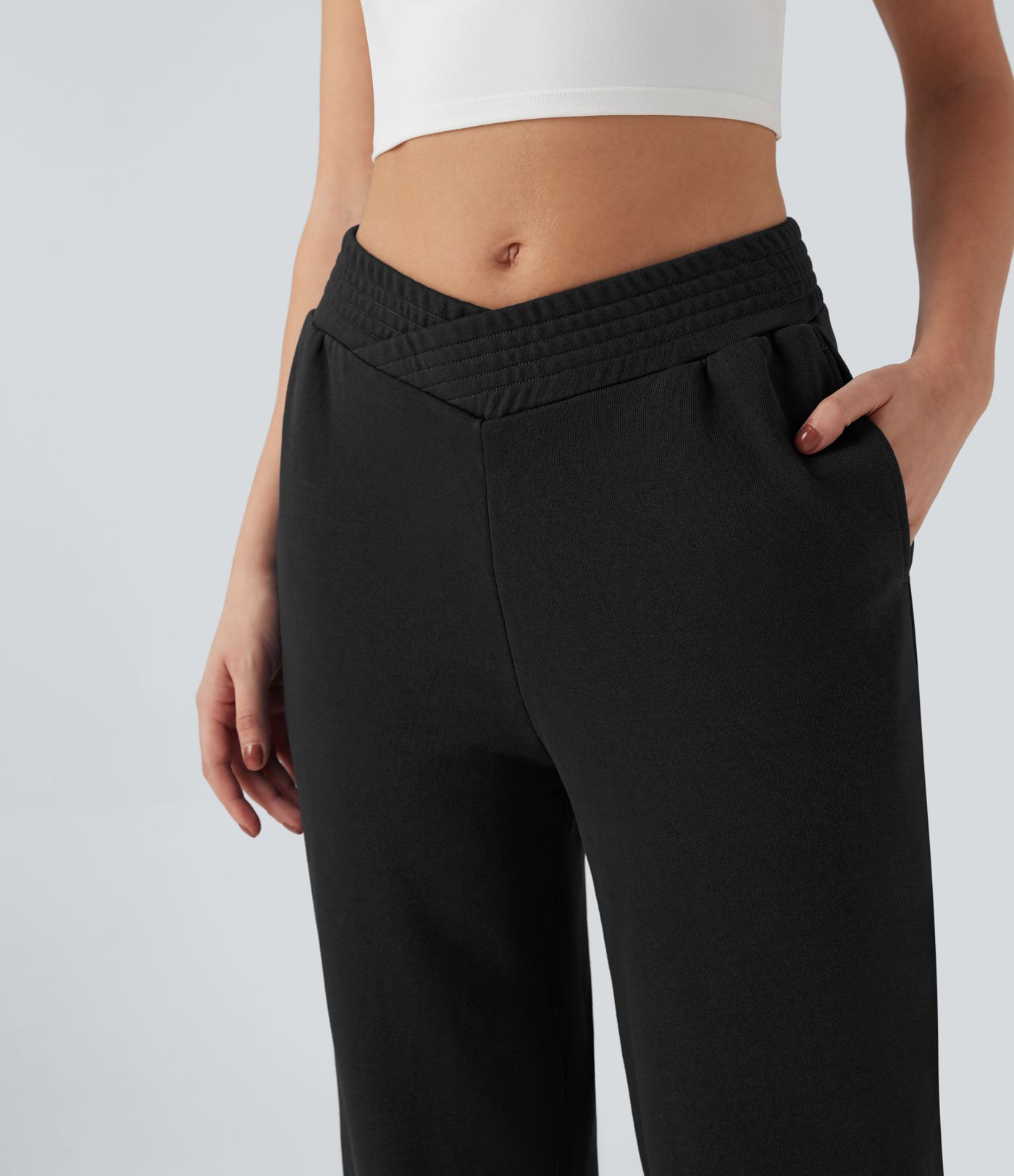 Leggings de sport pour homme avec poche zippée en coton, couleur unie
