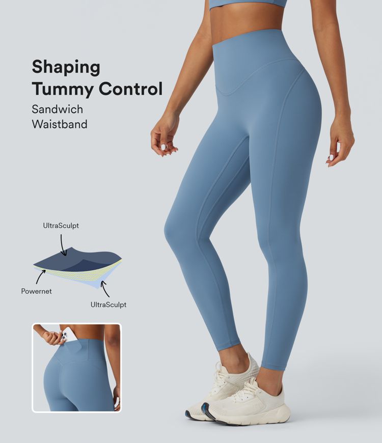 Halara UltraSculpt™ SoCinched High Waisted Tummy Control Workout Leggings with Pocket