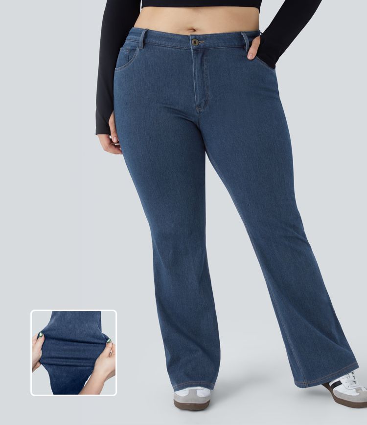 Halara Flex™ Mid Rise Pockets Casual Plus Size Jeans