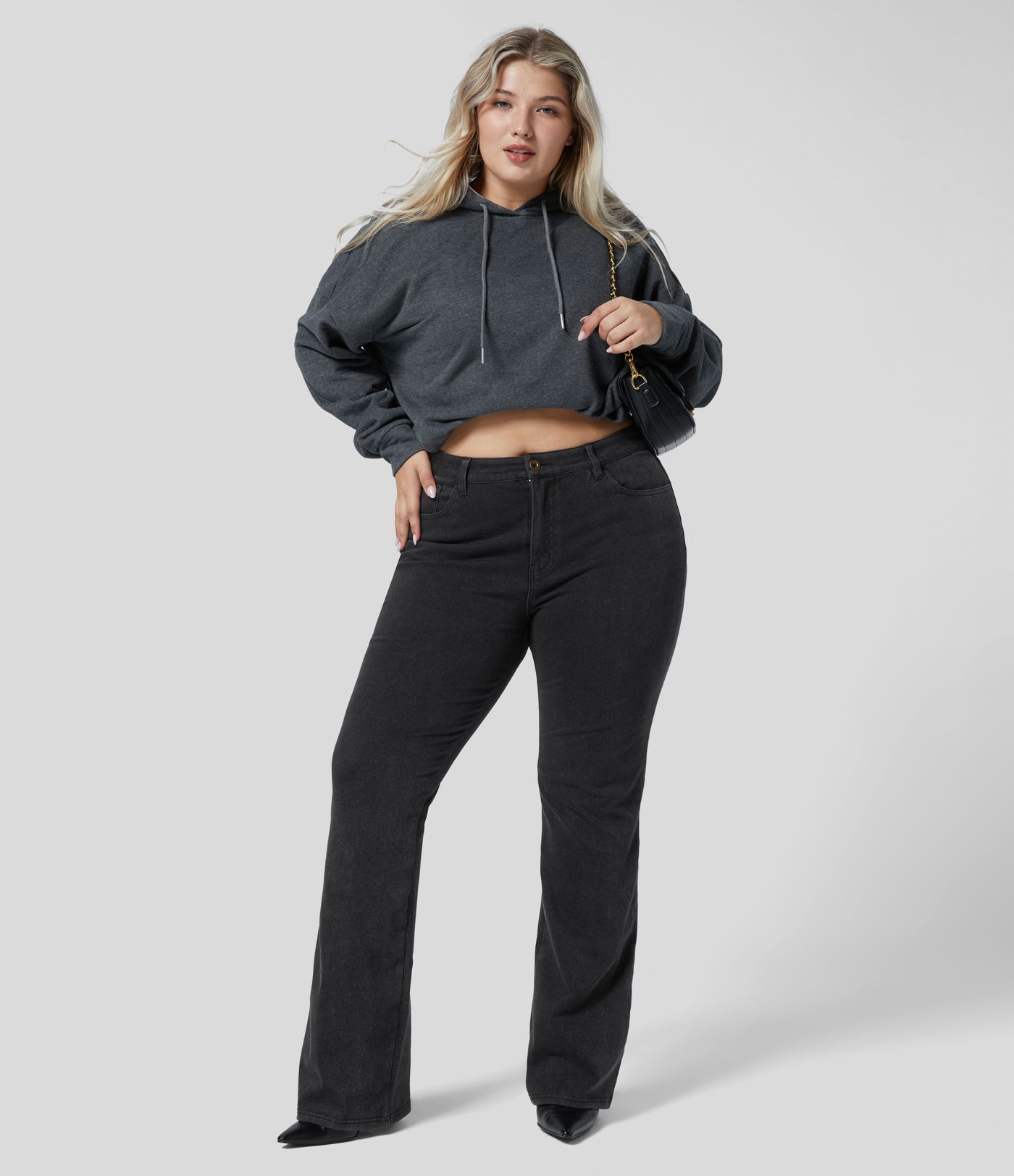 Halara Flex™ Mid Rise Pockets Casual Plus Size Jeans