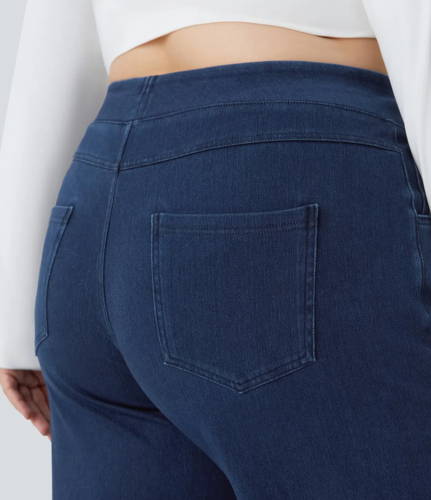 Plus Size Halara Flex™ Baggy Jeans mit hohem Bund und weitem Bein, Wide Leg Jeans