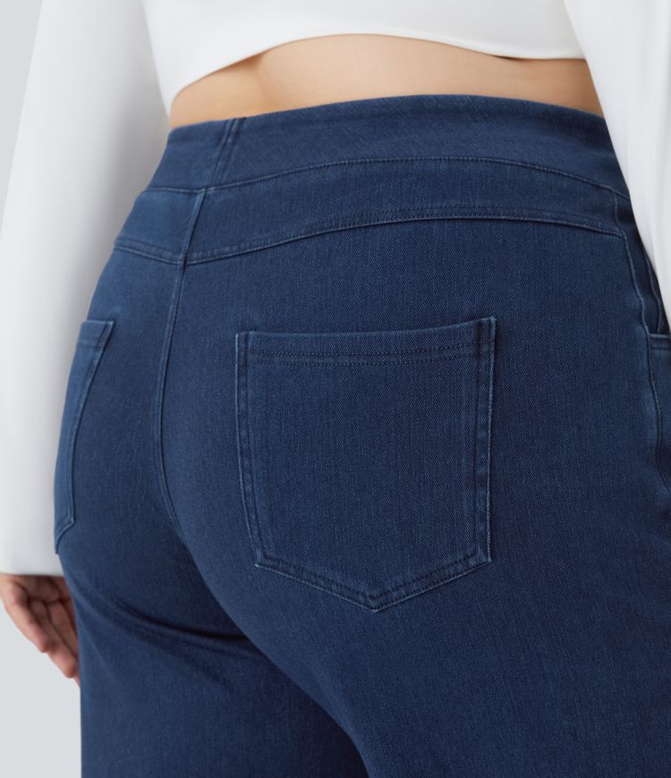 Halara Flex™ High Waisted Pockets Baggy Wide Leg Loose Casual Plus Size Jeans