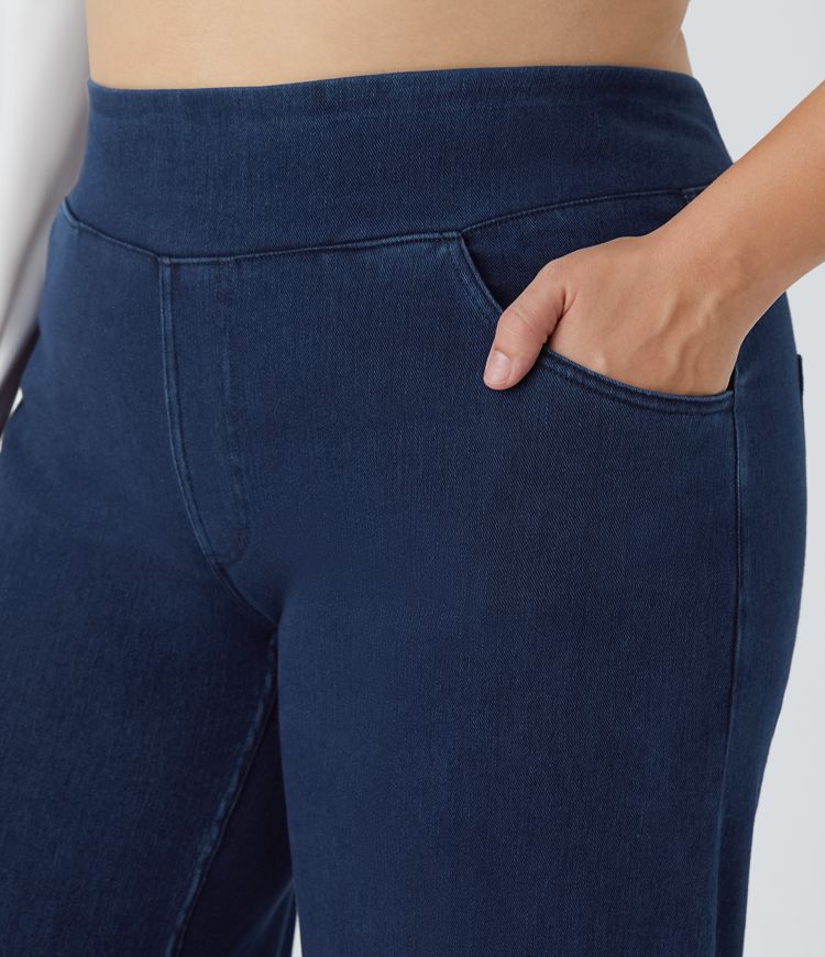 Halara Flex™ High Waisted Pockets Baggy Wide Leg Loose Casual Plus Size Jeans