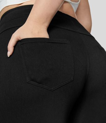 Halara Flex™ High Waisted Pockets Baggy Wide Leg Loose Casual Plus Size Jeans