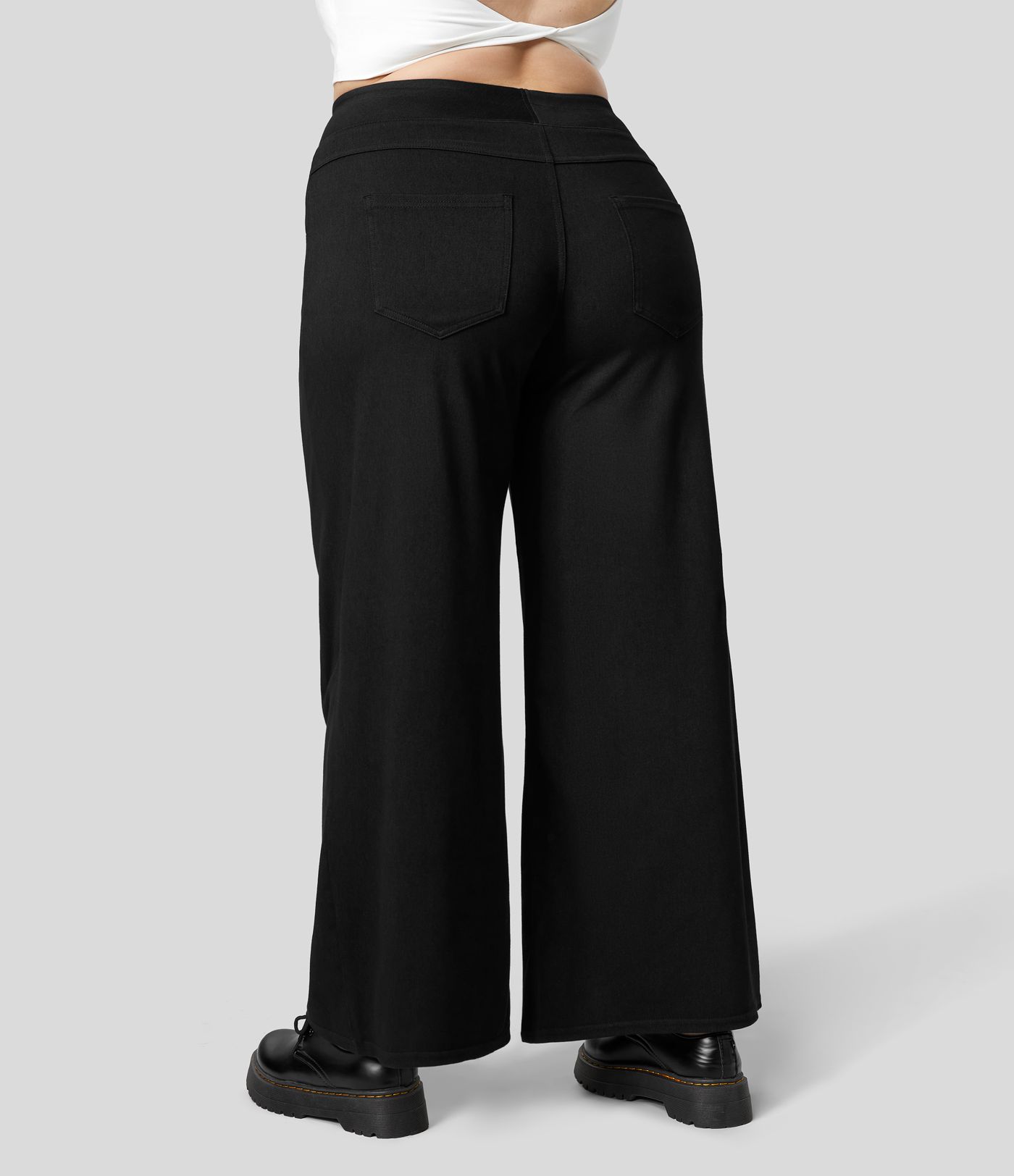 Halara Flex™ High Waisted Pockets Baggy Wide Leg Loose Casual Plus Size Jeans