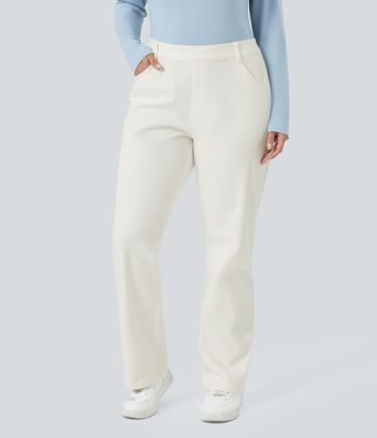 Halara Flex™ High Waisted Pockets Straight Leg Washed Women Casual Plus Size Denim Jeans