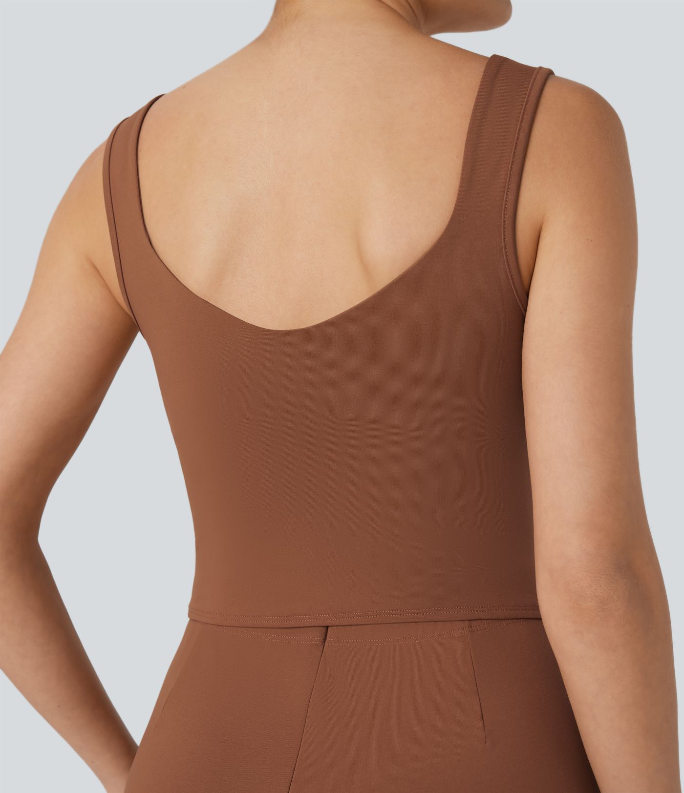 U Back Sleeveless Casual Jumpsuit with Pockets-Easy Peezy Edition