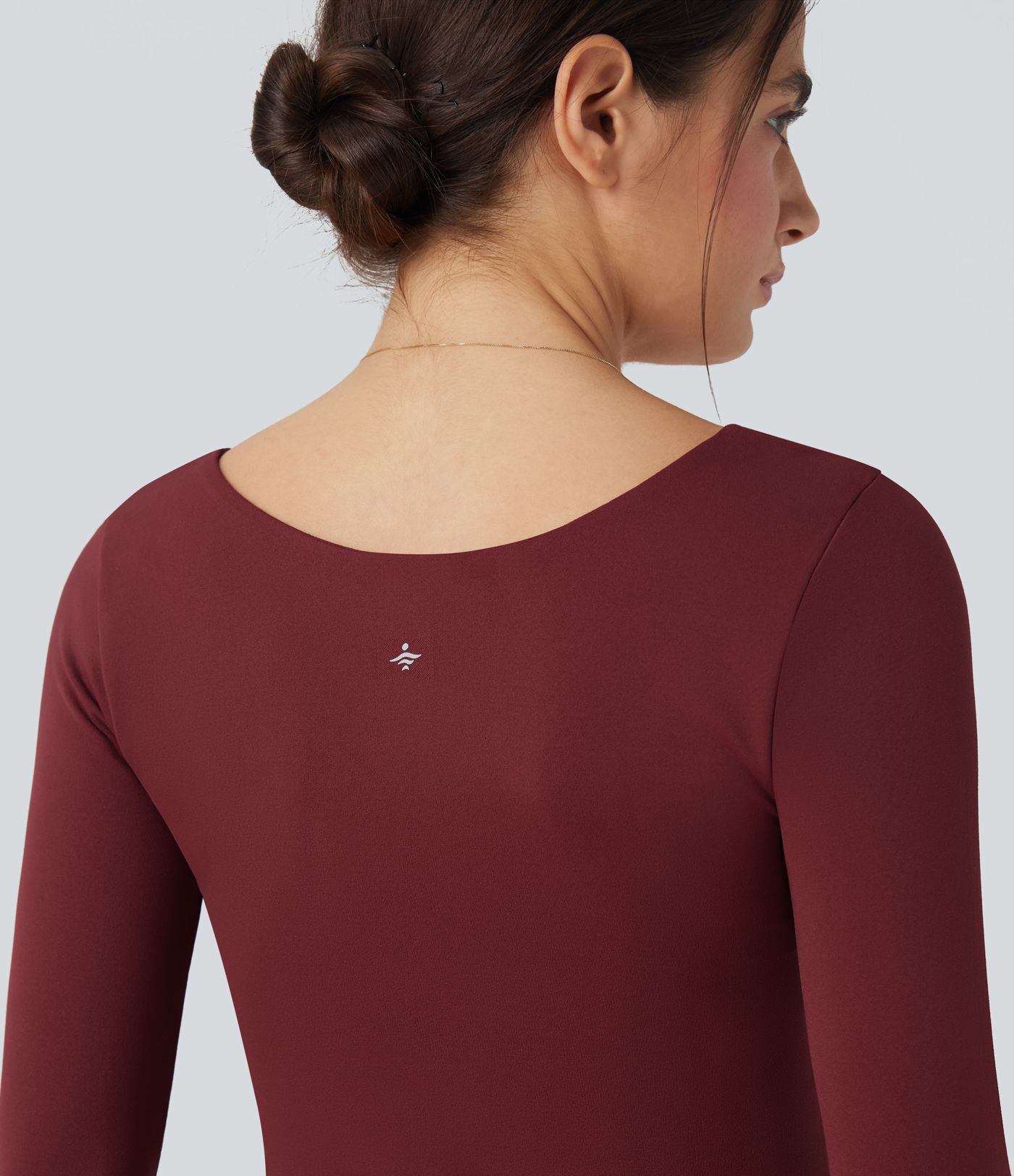 Haut de sport yoga 2-en-1 décolleté carré à manches longues sans couture OneForm Seamless Flow