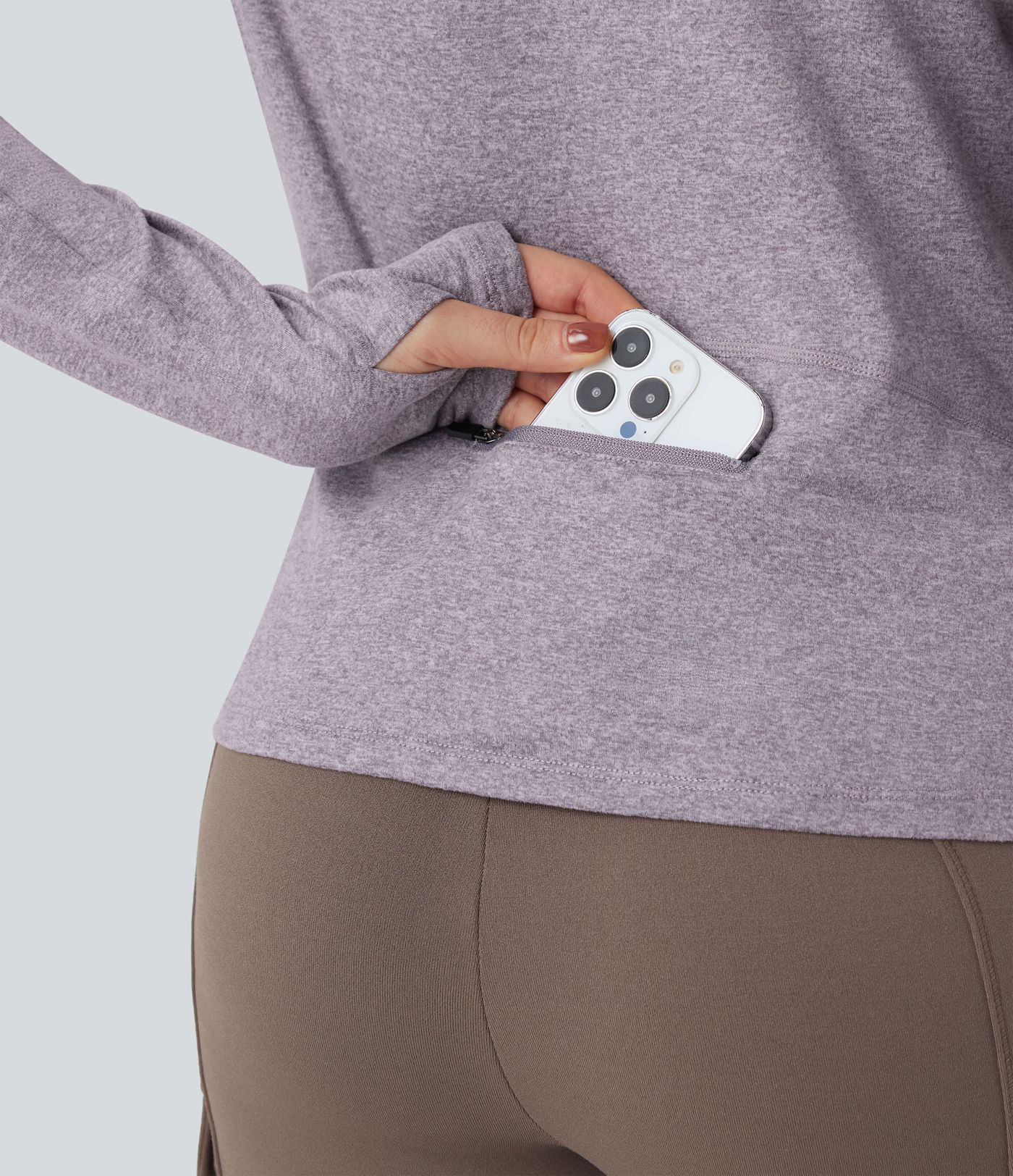 Sudadera deportiva para senderismo con capucha de manga larga con cordón ajustable agujero para el pulgar y bolsillo