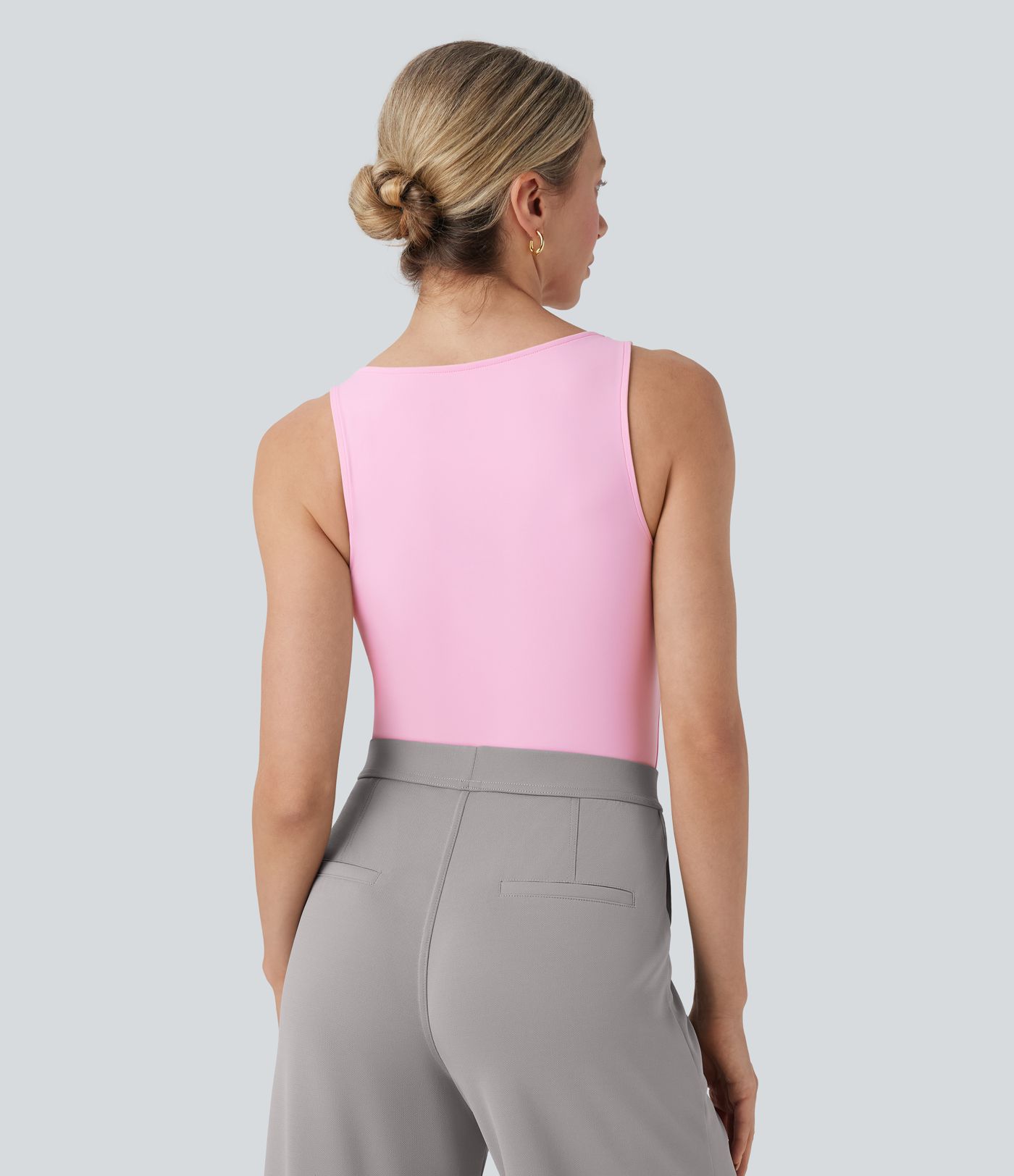 SoftlyZero™ Airy Square Neck Skinny Sleeveless Work Bodysuit