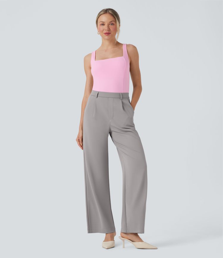 SoftlyZero™ Airy Square Neck Skinny Sleeveless Work Bodysuit